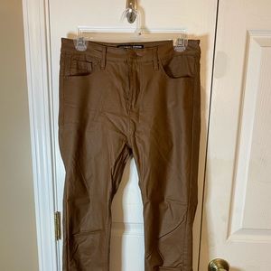 Faux leather skinny jeans